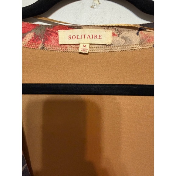 Anthropologie Solitaire Vegan Suede Floral Long Jacket Womens Size M Cottagecore - Picture 4 of 6